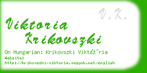 viktoria krikovszki business card